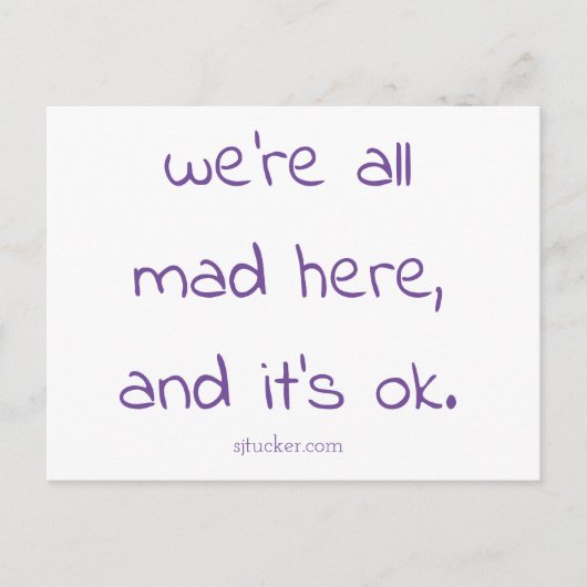 briefkaart "Cheshire Kitten" (Voorkant)