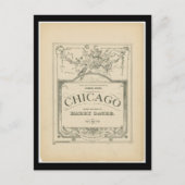 Briefkaart- Chicago Art-Chicago Woorden & Muziek Briefkaart (Voorkant)
