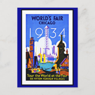 Briefkaart Chicago Groeten Vintage