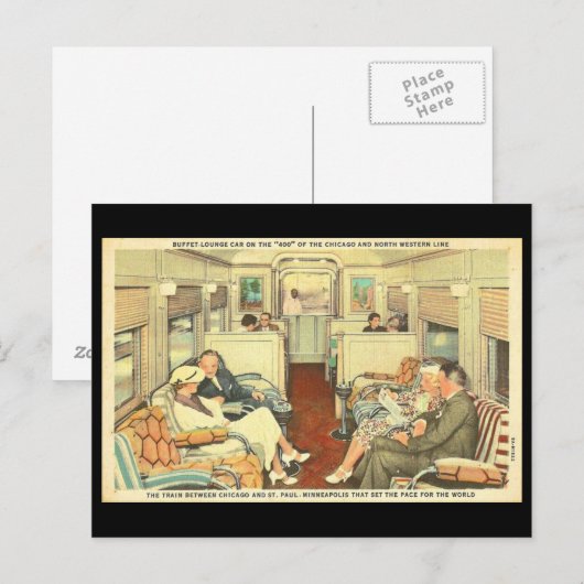 Briefkaart- Chicago Travel Art-1 Briefkaart (Voorkant / Achterkant)