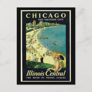 Briefkaart- Chicago Travel Art-2 Briefkaart
