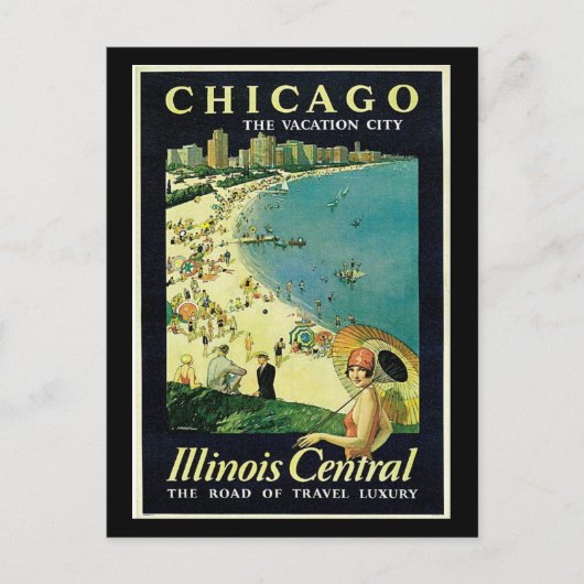Briefkaart- Chicago Travel Art-2 Briefkaart (Voorkant)