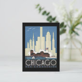 Briefkaart- Chicago Travel Art-8 Briefkaart (Staand voorkant)