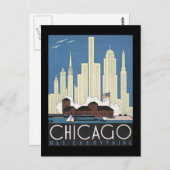 Briefkaart- Chicago Travel Art-8 Briefkaart (Voorkant / Achterkant)
