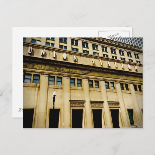 Briefkaart Chicago Union Station (Voorkant / Achterkant)