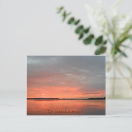 briefkaart chiemsee-zonsondergang (Staand voorkant)