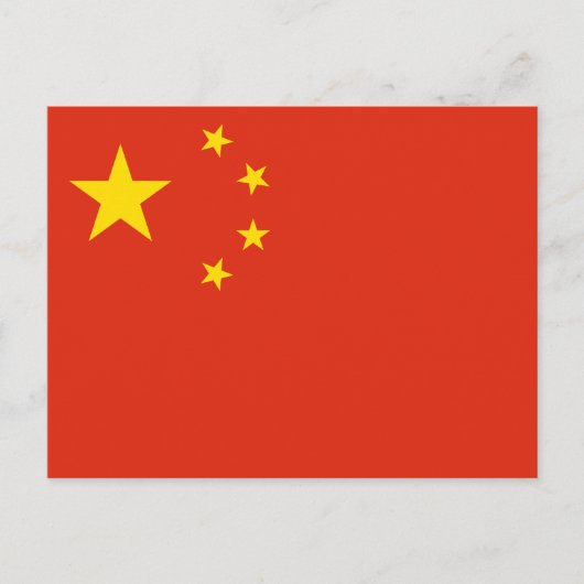 Briefkaart China-vlag (Voorkant)