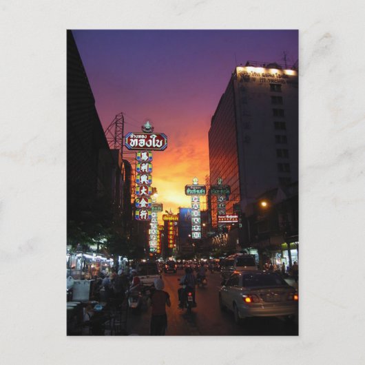 Briefkaart Chinatown, Bangkok, Thailand (Voorkant)