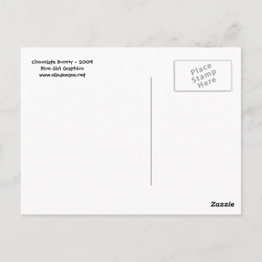 Briefkaart Chocolate Bunny (Achterkant)