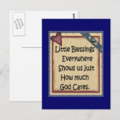 Briefkaart-christendom Little Blessings Briefkaart (Voorkant / Achterkant)