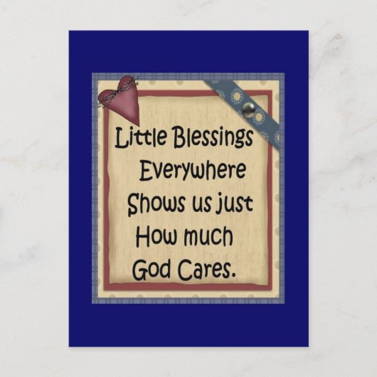 Briefkaart-christendom Little Blessings Briefkaart (Voorkant)