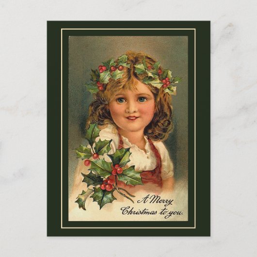briefkaart "Christmas Girl" (Voorkant)