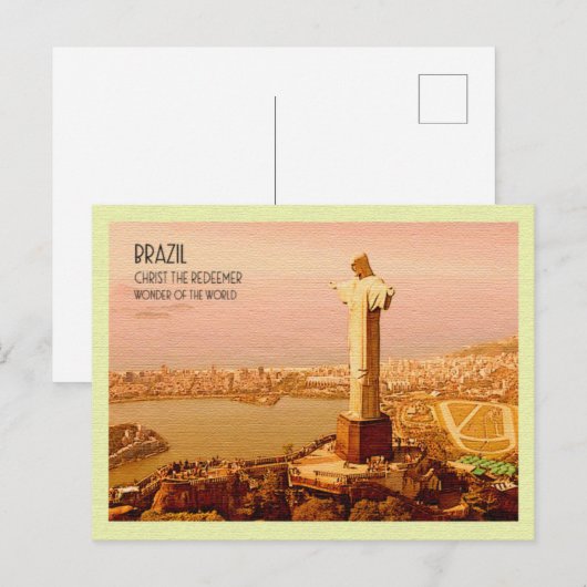  Briefkaart Christus, het voormalige Brazilië (Voorkant / Achterkant)