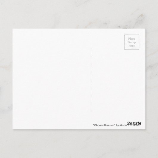 briefkaart "Chrysanthemum" (Achterkant)