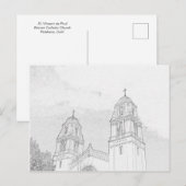 Briefkaart - Church Bell Towers to Color (Voorkant / Achterkant)