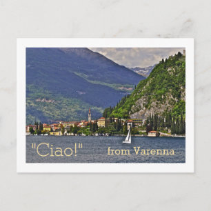 briefkaart, "CIAO!" VARENNA/ITALIAANSE LAKE DISTRI Briefkaart
