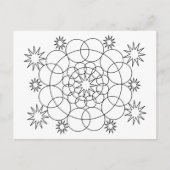 Briefkaart - Cirkels en sterren naar kleur (Voorkant)