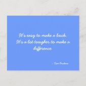 Briefkaart citeert Tom Brokaw (Voorkant)