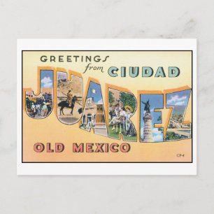  Briefkaart Ciudad Juarez Old Mexico