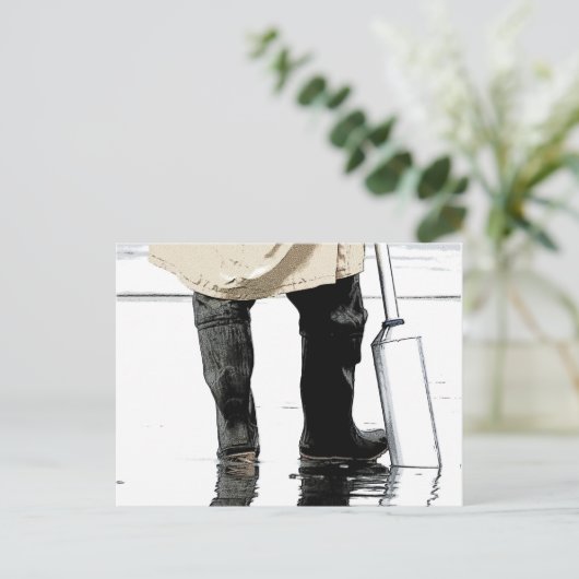 Briefkaart Clam Digging (Staand voorkant)