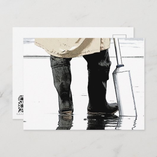 Briefkaart Clam Digging (Voorkant / Achterkant)