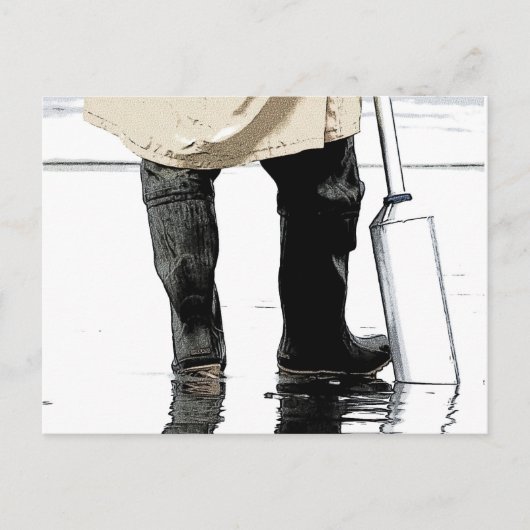 Briefkaart Clam Digging (Voorkant)