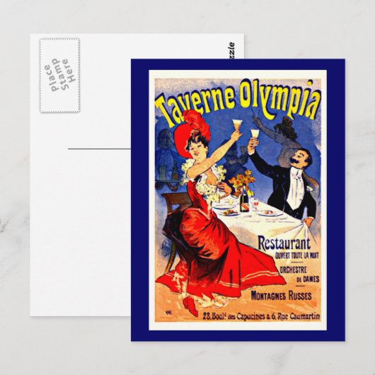 Briefkaart-Classic/-Jules Chéret 4 Briefkaart (Voorkant / Achterkant)