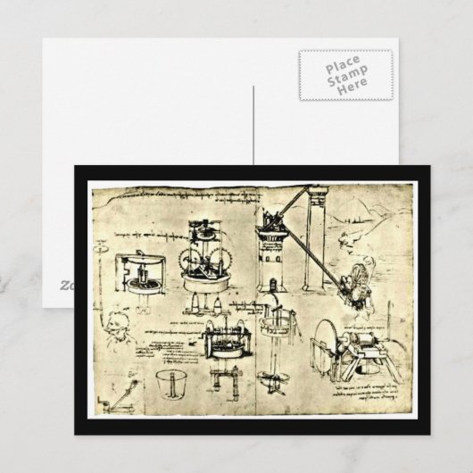 Briefkaart-Classic/-Leonardo da Vinci 18 Briefkaart (Voorkant / Achterkant)