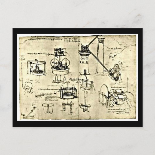 Briefkaart-Classic/-Leonardo da Vinci 18 Briefkaart (Voorkant)