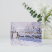 Briefkaart Claude Monet The Magpie Winter Landscap (Staand voorkant)