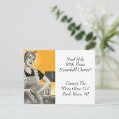 Briefkaart Cleaning Service Business Home House (Staand voorkant)