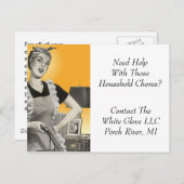 Briefkaart Cleaning Service Business Home House (Voorkant / Achterkant)