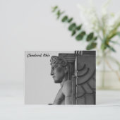 Briefkaart Cleveland OH Bridge Guardian (B & W) (Staand voorkant)