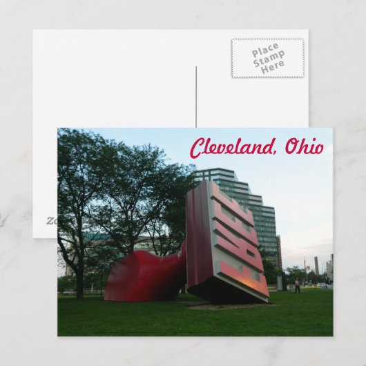 Briefkaart Cleveland (vrij landmerk) (Voorkant / Achterkant)