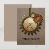 Briefkaart  Clock Table Number, Mocha (Voorkant / Achterkant)