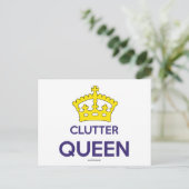 briefkaart "Clutter Queen" (Staand voorkant)