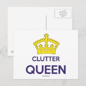 briefkaart "Clutter Queen" (Voorkant / Achterkant)