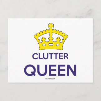 briefkaart "Clutter Queen"
