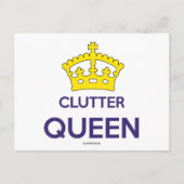 briefkaart "Clutter Queen" (Voorkant)