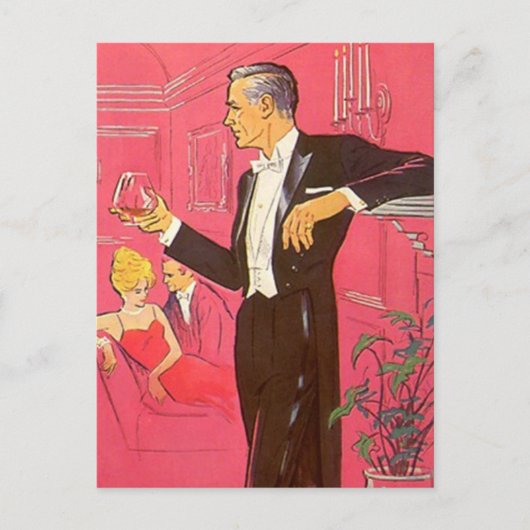 Briefkaart  cocktail Party Open House Brandy (Voorkant)