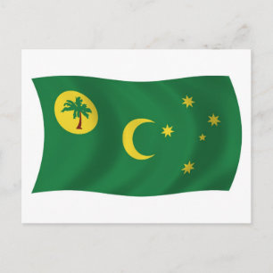 Briefkaart Cocos Islands Flag