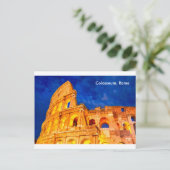 Briefkaart Colosseum twilight Rome (Staand voorkant)
