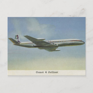 briefkaart Comet Jetliner 1950