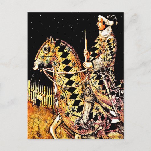 Briefkaart: "Commander te paard" Briefkaart (Voorkant)