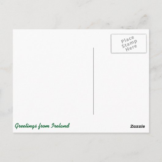 Briefkaart Cork, Ierland (Achterkant)