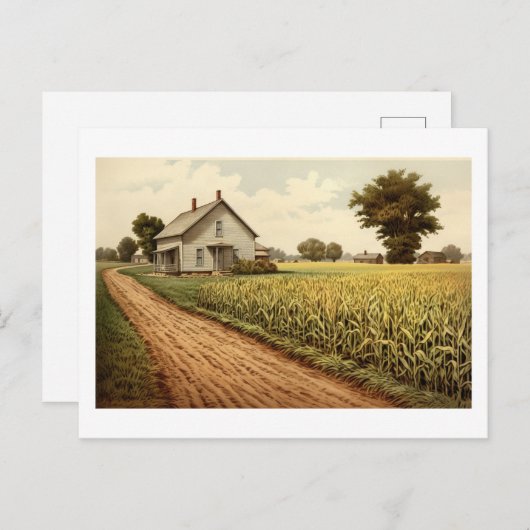 Briefkaart - Cornfield Boerderij (Voorkant / Achterkant)