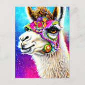 Briefkaart Cosmic Alpaca (Voorkant)