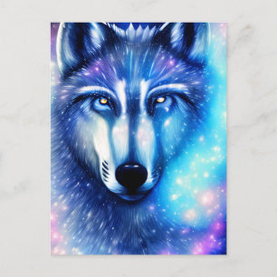 Briefkaart Cosmic Wolf