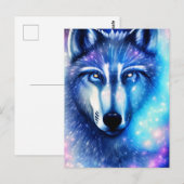 Briefkaart Cosmic Wolf (Voorkant / Achterkant)