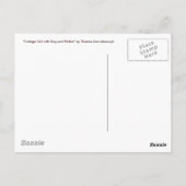 Briefkaart: Cottage Meisje met Hond en Pitcher Briefkaart (Achterkant)